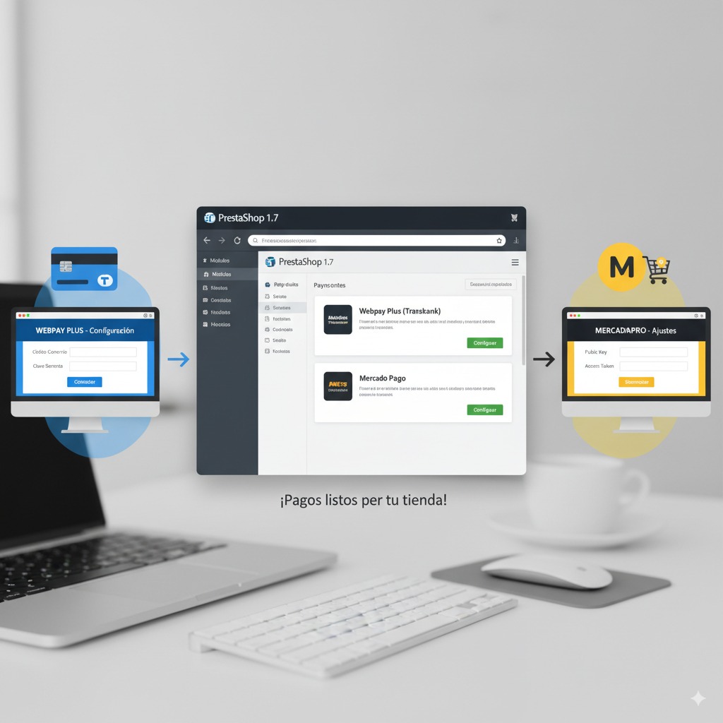 Cómo configurar Webpay y MercadoPago en PrestaShop